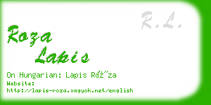 roza lapis business card